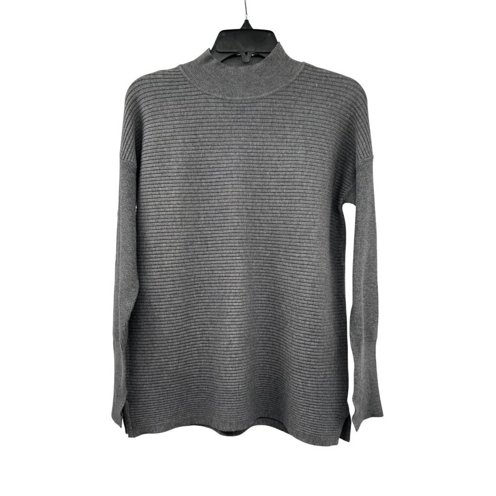 Vila Milano Womens Knit Pullover Sweater Mock Neck Gray Size Medium New